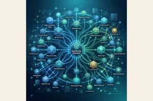 visual representation of backlink strategy connecting multiple websites